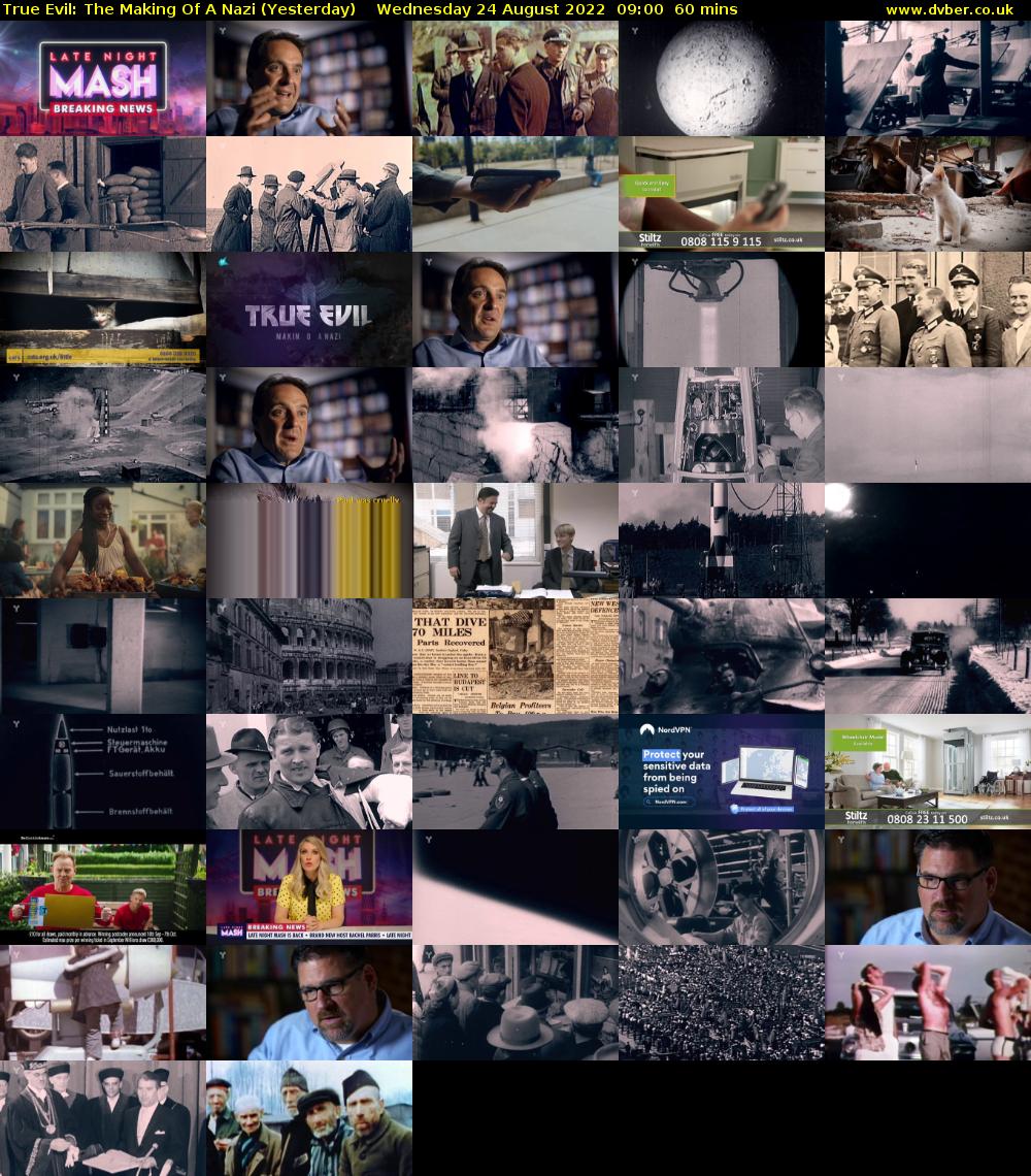 True Evil: The Making Of A Nazi (Yesterday) Wednesday 24 August 2022 09:00 - 10:00
