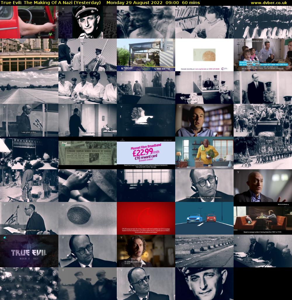 True Evil: The Making Of A Nazi (Yesterday) Monday 29 August 2022 09:00 - 10:00