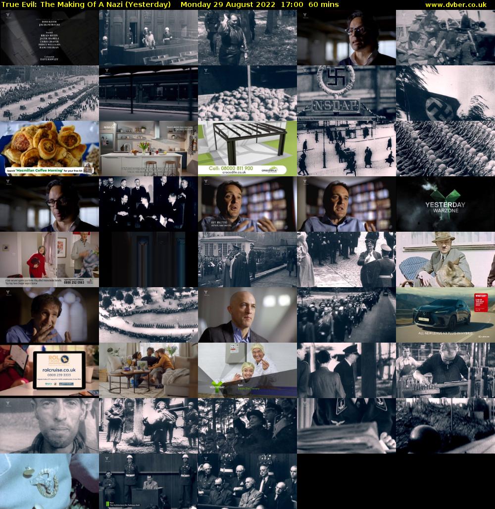 True Evil: The Making Of A Nazi (Yesterday) Monday 29 August 2022 17:00 - 18:00