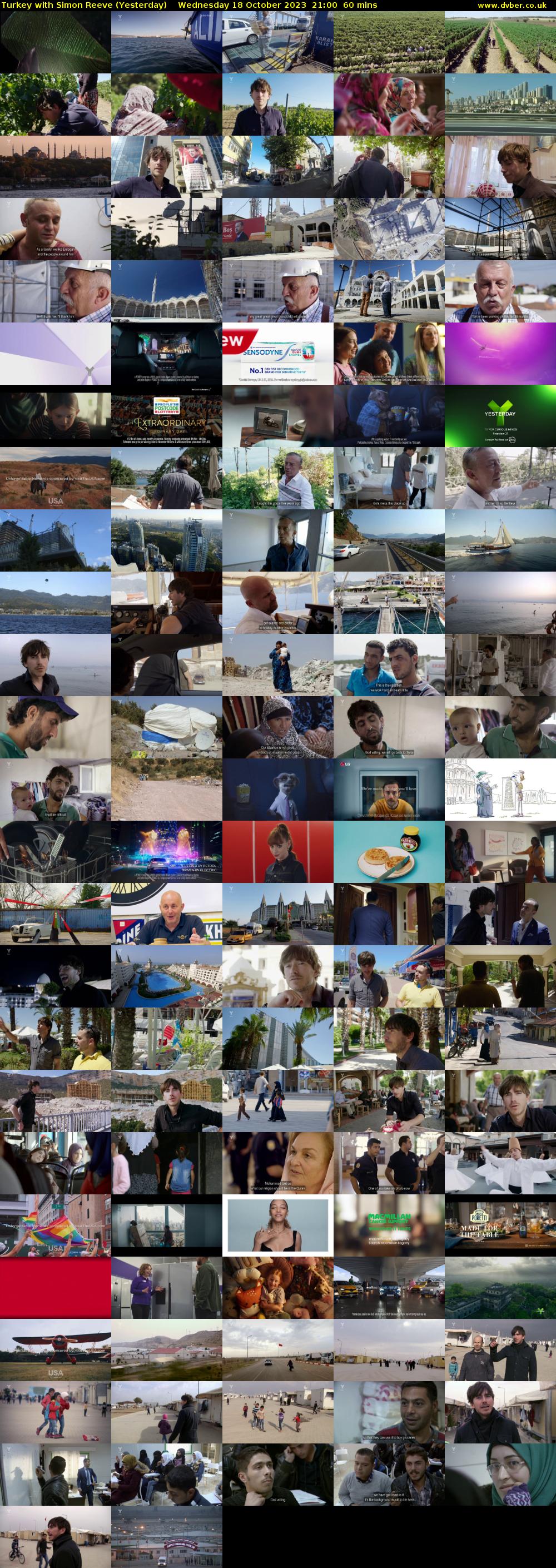 Turkey with Simon Reeve (Yesterday) Wednesday 18 October 2023 21:00 - 22:00