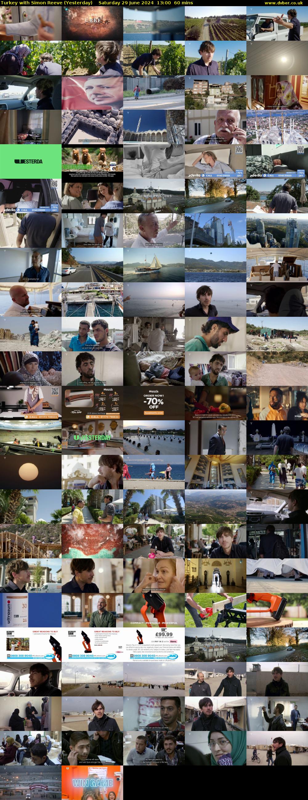 Turkey with Simon Reeve (Yesterday) Saturday 29 June 2024 13:00 - 14:00