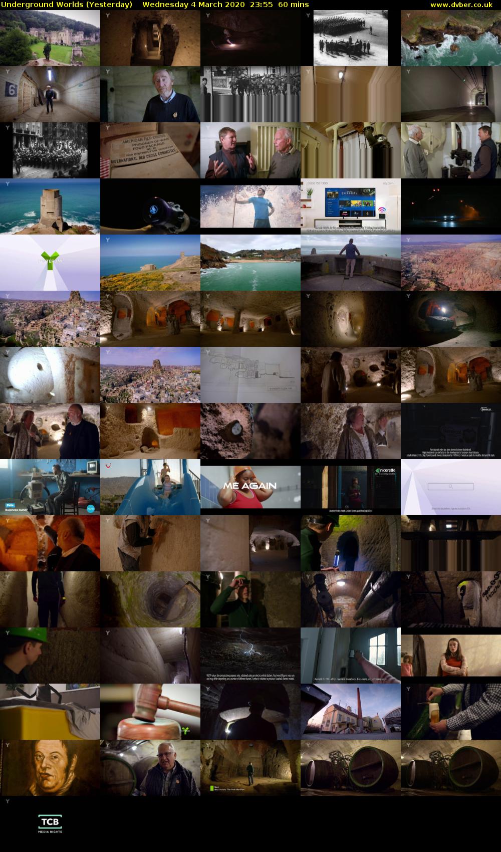 Underground Worlds (Yesterday) Wednesday 4 March 2020 23:55 - 00:55
