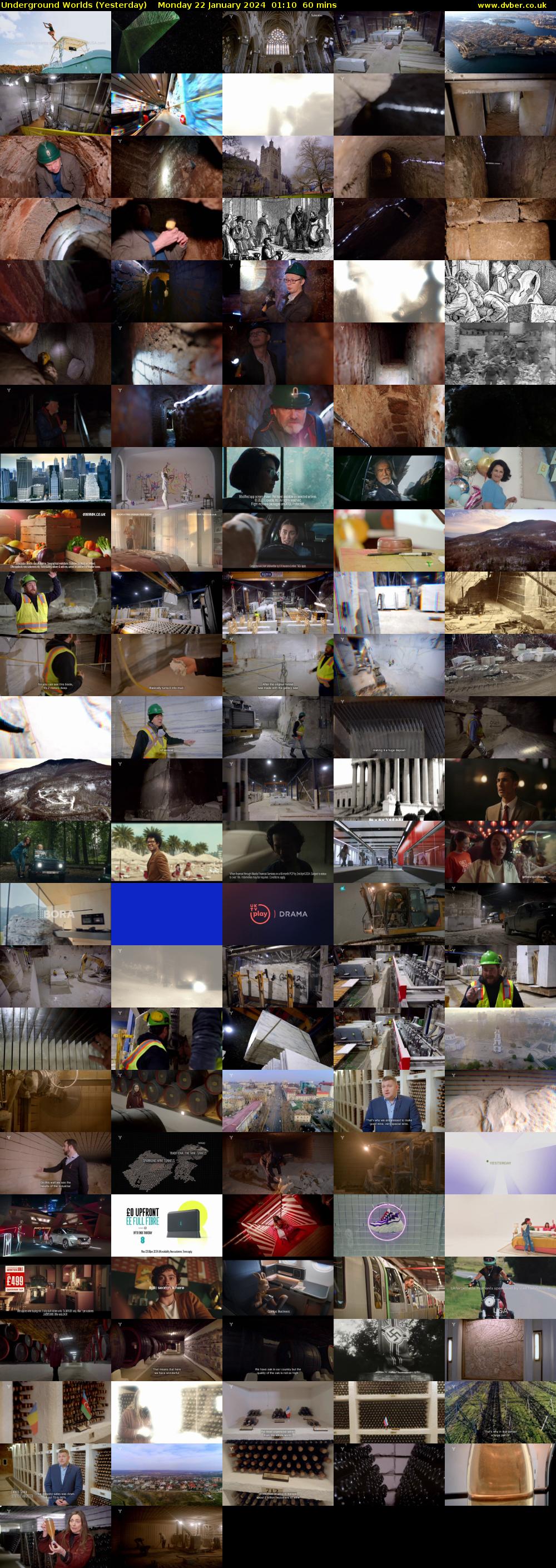 Underground Worlds (Yesterday) Monday 22 January 2024 01:10 - 02:10