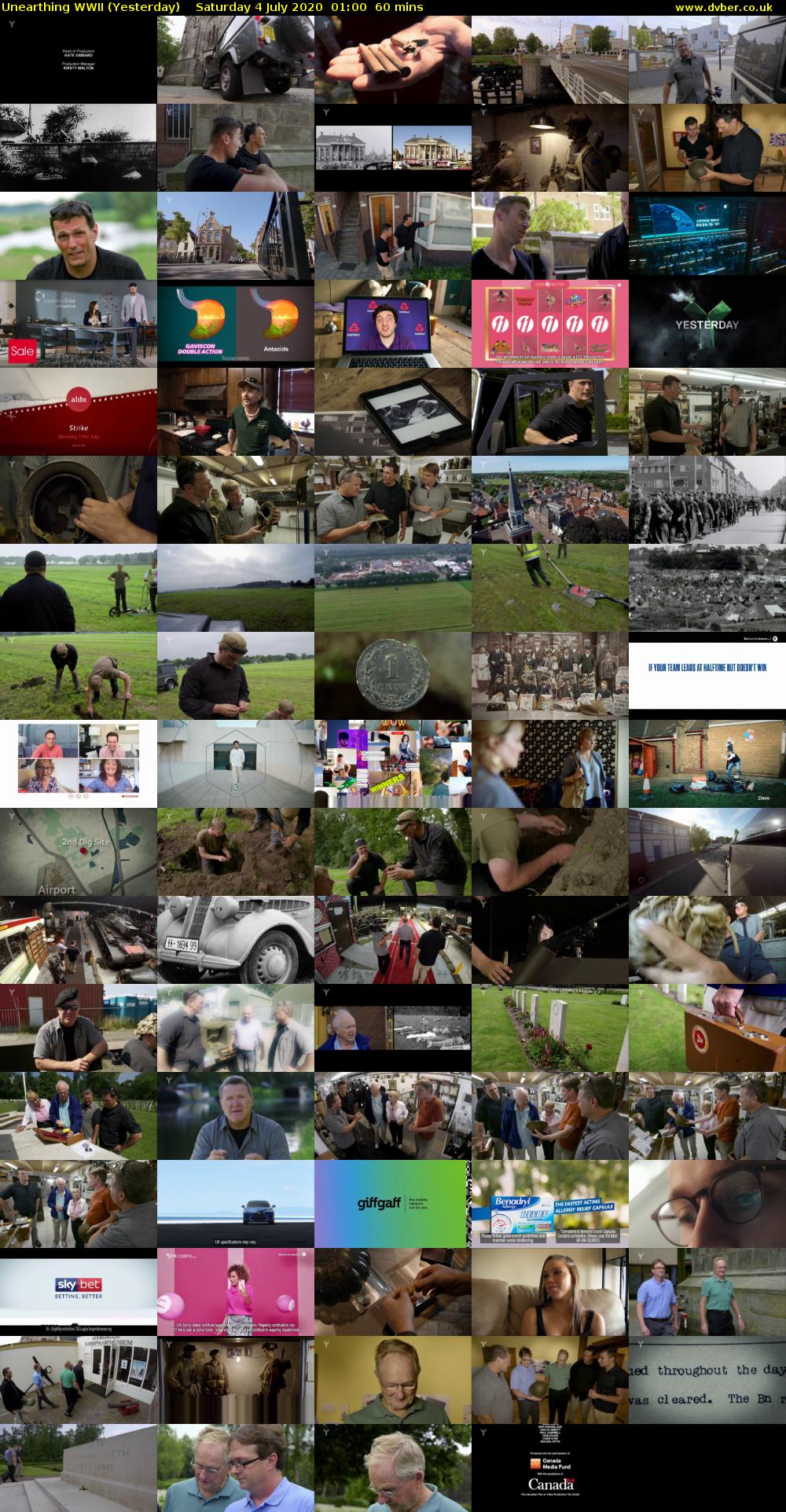 Unearthing WWII (Yesterday) Saturday 4 July 2020 01:00 - 02:00