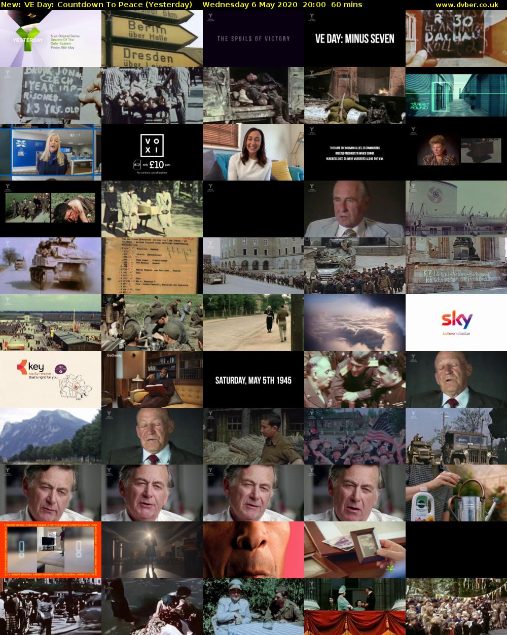 VE Day: Countdown To Peace (Yesterday) Wednesday 6 May 2020 20:00 - 21:00