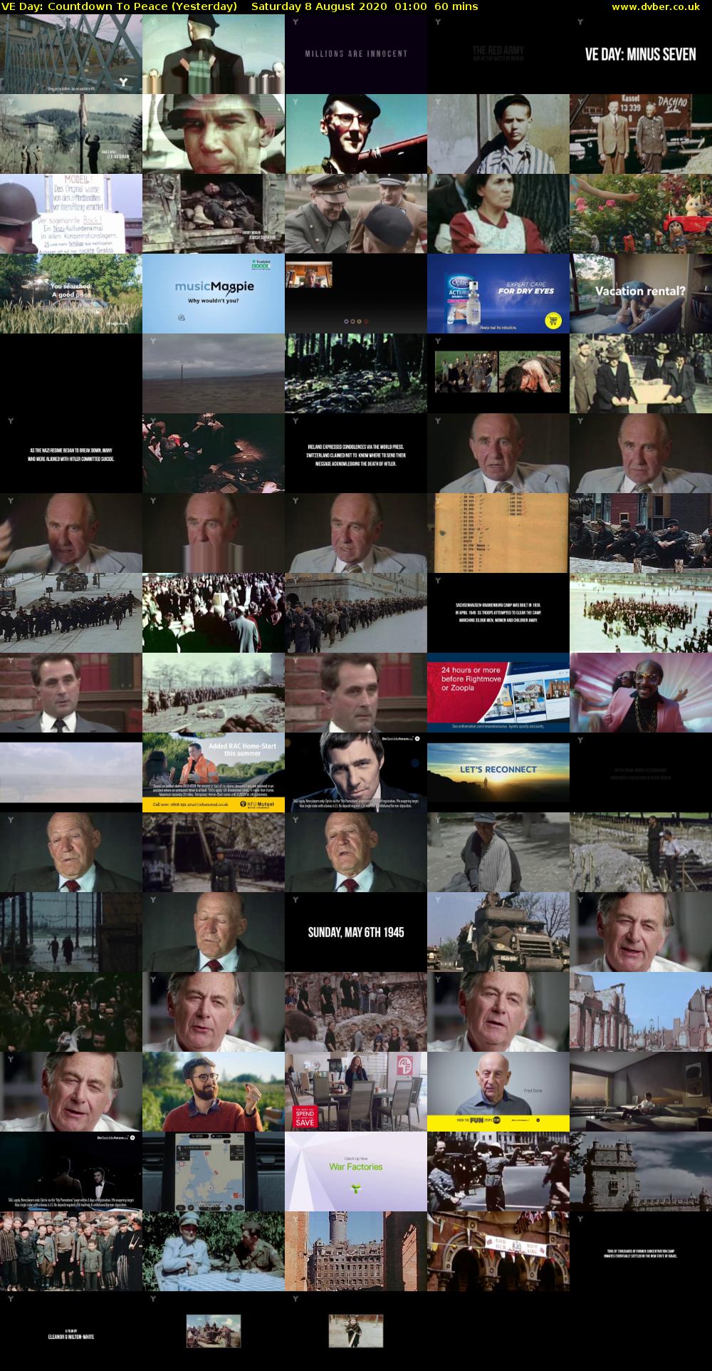 VE Day: Countdown To Peace (Yesterday) Saturday 8 August 2020 01:00 - 02:00