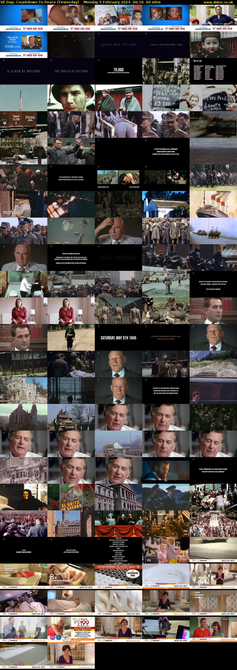 VE Day: Countdown To Peace (Yesterday) Monday 5 February 2024 06:10 - 07:10