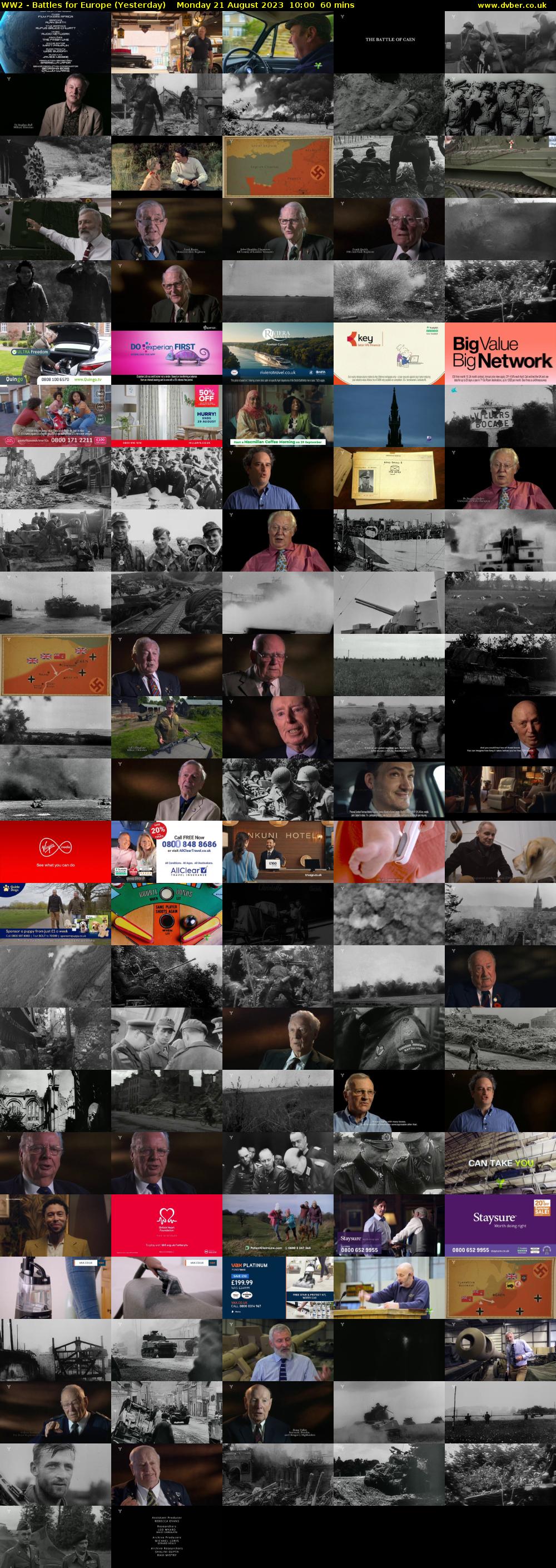 WW2 - Battles for Europe (Yesterday) Monday 21 August 2023 10:00 - 11:00