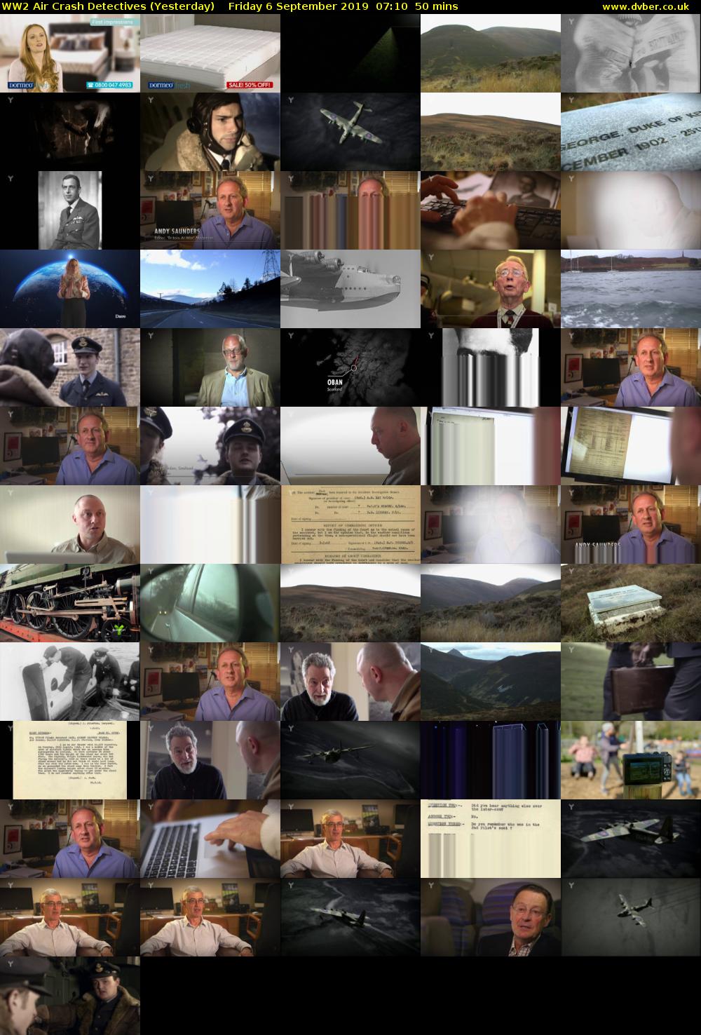 WW2 Air Crash Detectives (Yesterday) Friday 6 September 2019 07:10 - 08:00