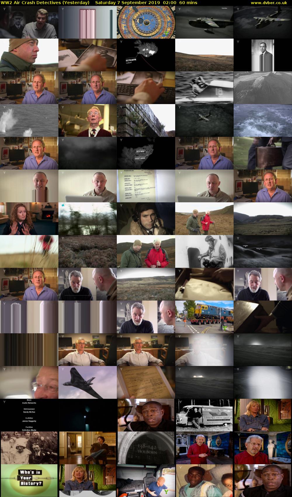 WW2 Air Crash Detectives (Yesterday) Saturday 7 September 2019 02:00 - 03:00