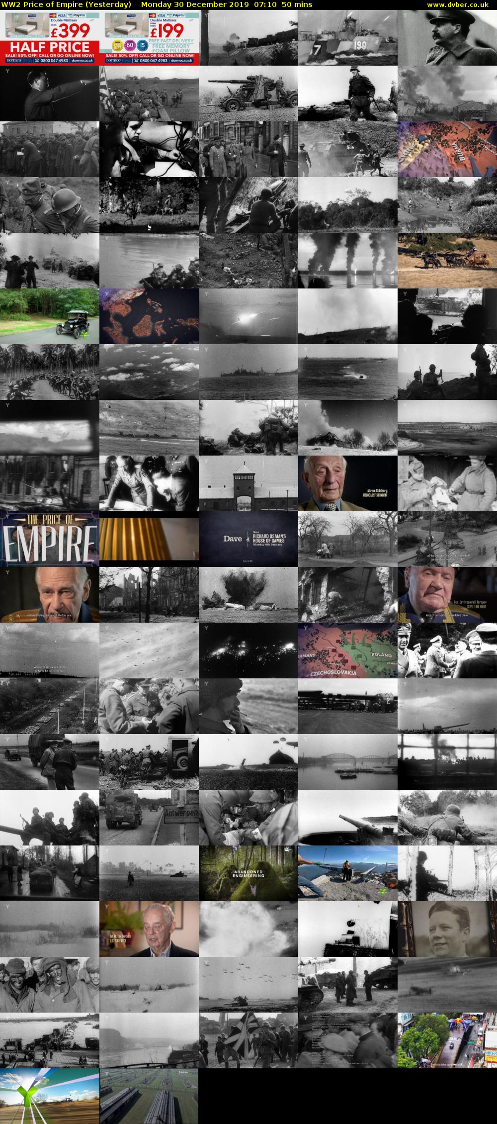WW2 Price of Empire (Yesterday) Monday 30 December 2019 07:10 - 08:00