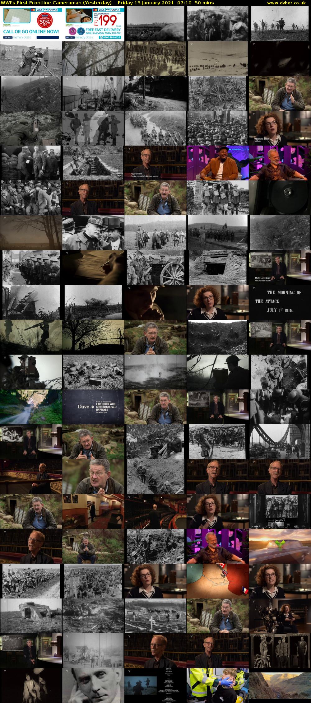 WWI's First Frontline Cameraman (Yesterday) Friday 15 January 2021 07:10 - 08:00