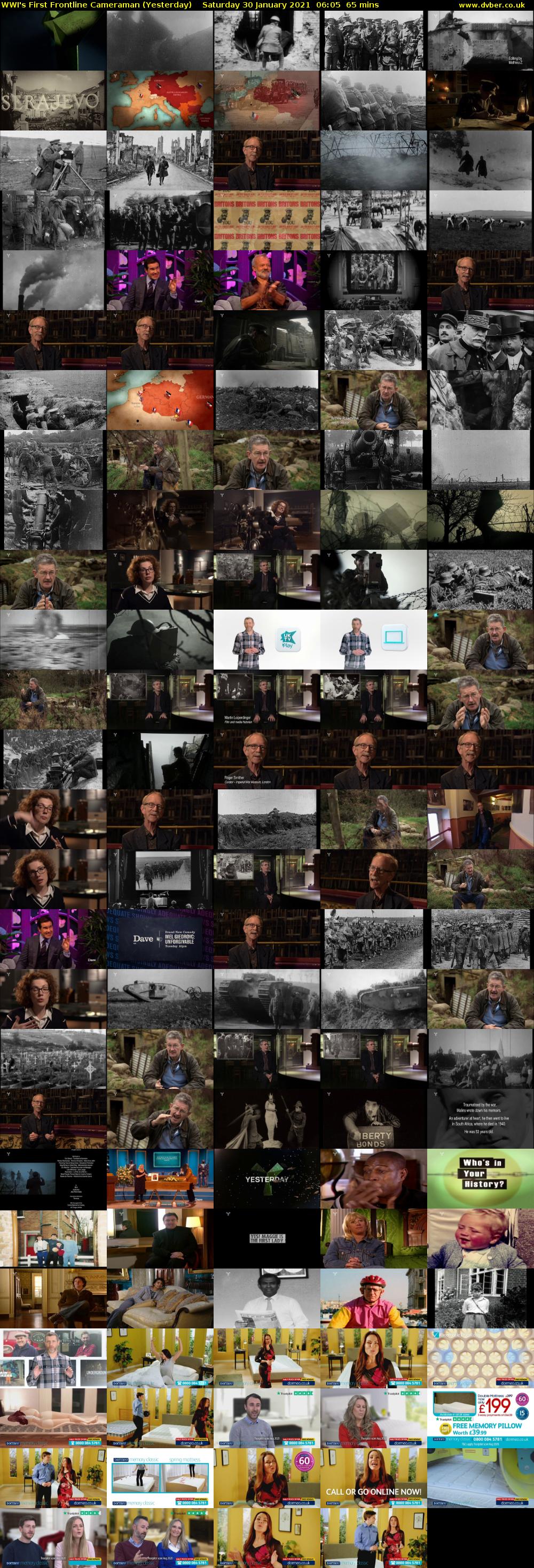 WWI's First Frontline Cameraman (Yesterday) Saturday 30 January 2021 06:05 - 07:10