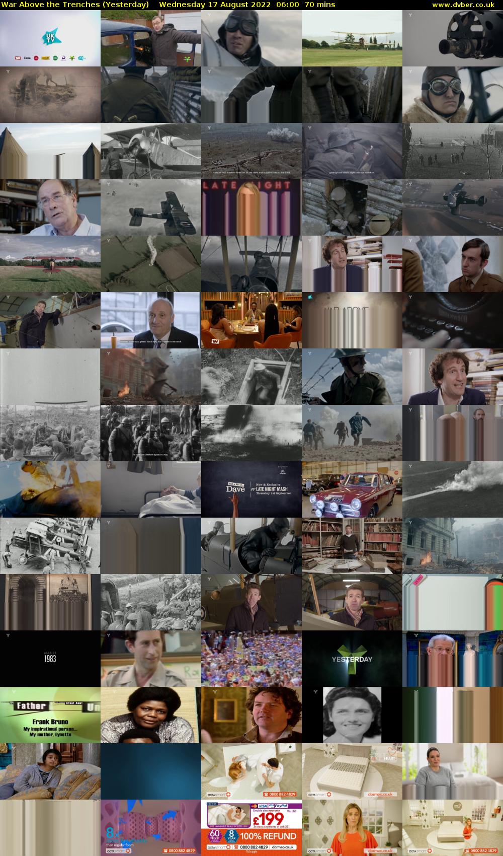 War Above the Trenches (Yesterday) Wednesday 17 August 2022 06:00 - 07:10