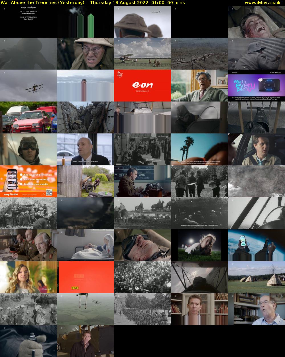 War Above the Trenches (Yesterday) Thursday 18 August 2022 01:00 - 02:00