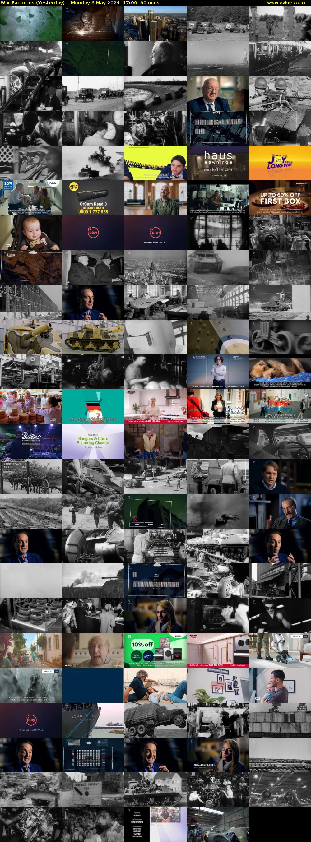 War Factories (Yesterday) Monday 6 May 2024 17:00 - 18:00