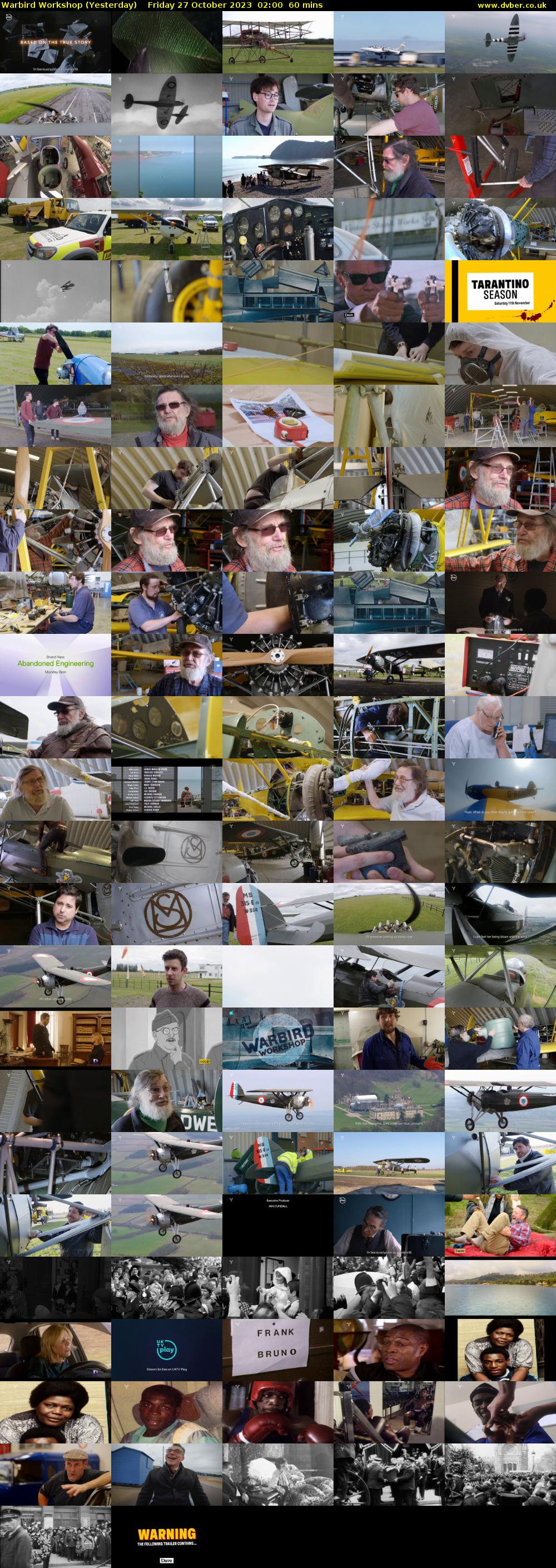 Warbird Workshop (Yesterday) Friday 27 October 2023 02:00 - 03:00