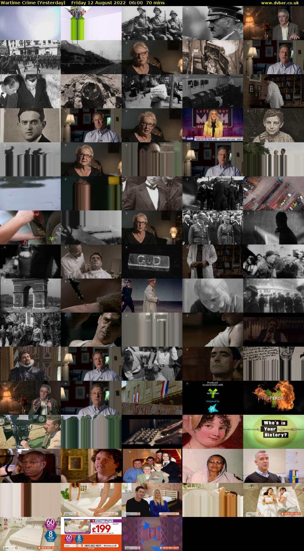 Wartime Crime (Yesterday) Friday 12 August 2022 06:00 - 07:10