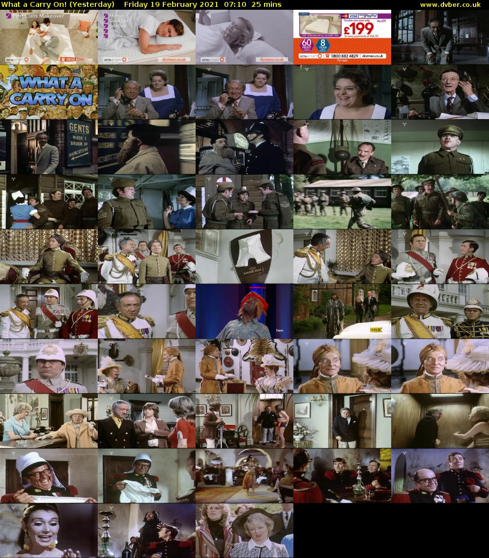 What a Carry On! (Yesterday) Friday 19 February 2021 07:10 - 07:35
