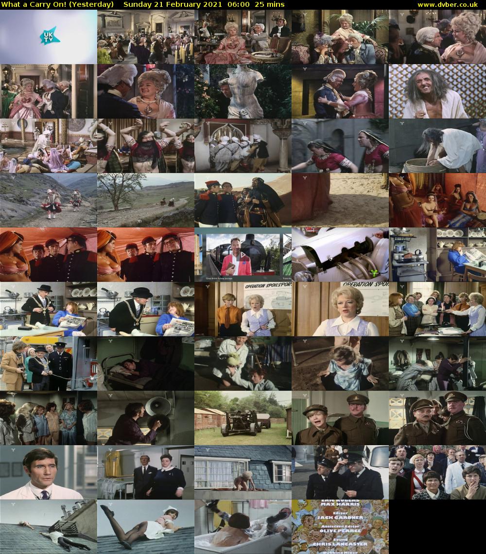What a Carry On! (Yesterday) Sunday 21 February 2021 06:00 - 06:25