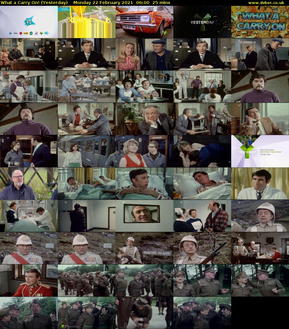 What a Carry On! (Yesterday) Monday 22 February 2021 06:00 - 06:25