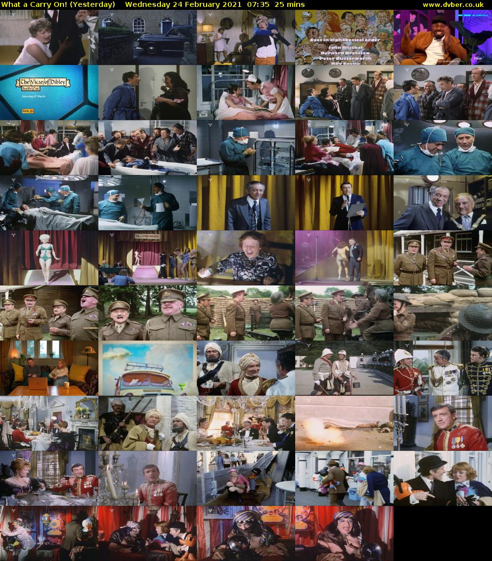 What a Carry On! (Yesterday) Wednesday 24 February 2021 07:35 - 08:00