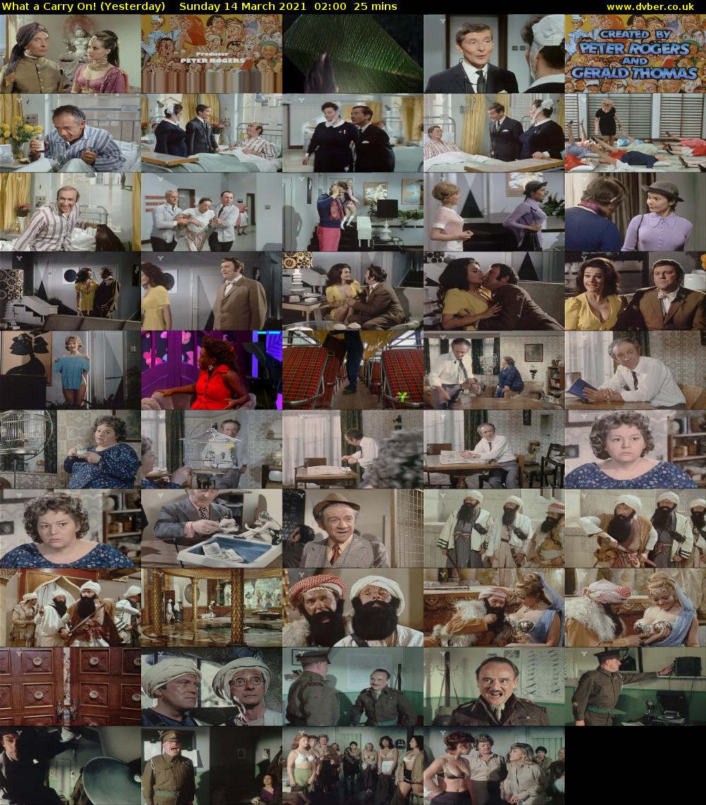 What a Carry On! (Yesterday) Sunday 14 March 2021 02:00 - 02:25