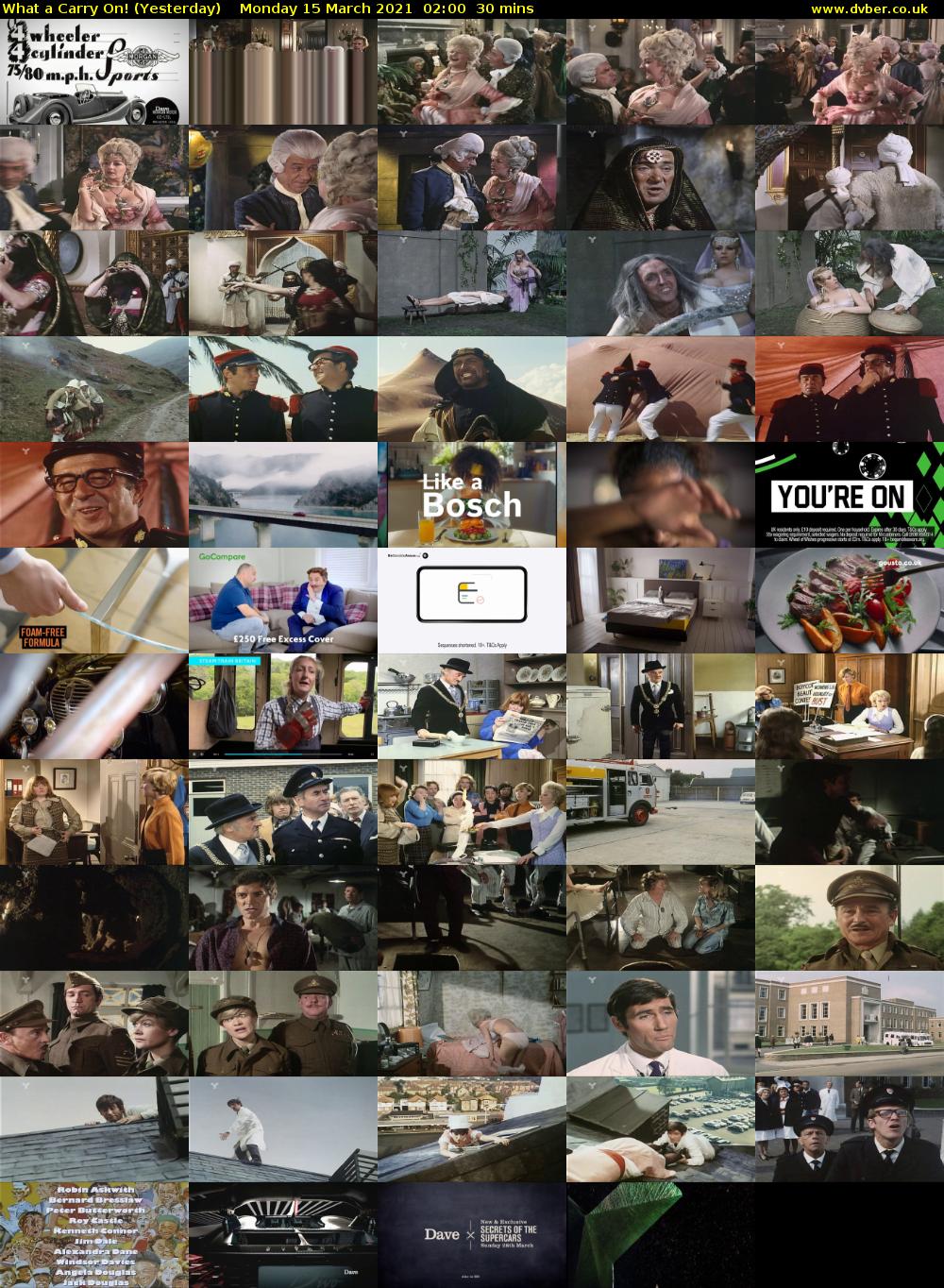 What a Carry On! (Yesterday) Monday 15 March 2021 02:00 - 02:30