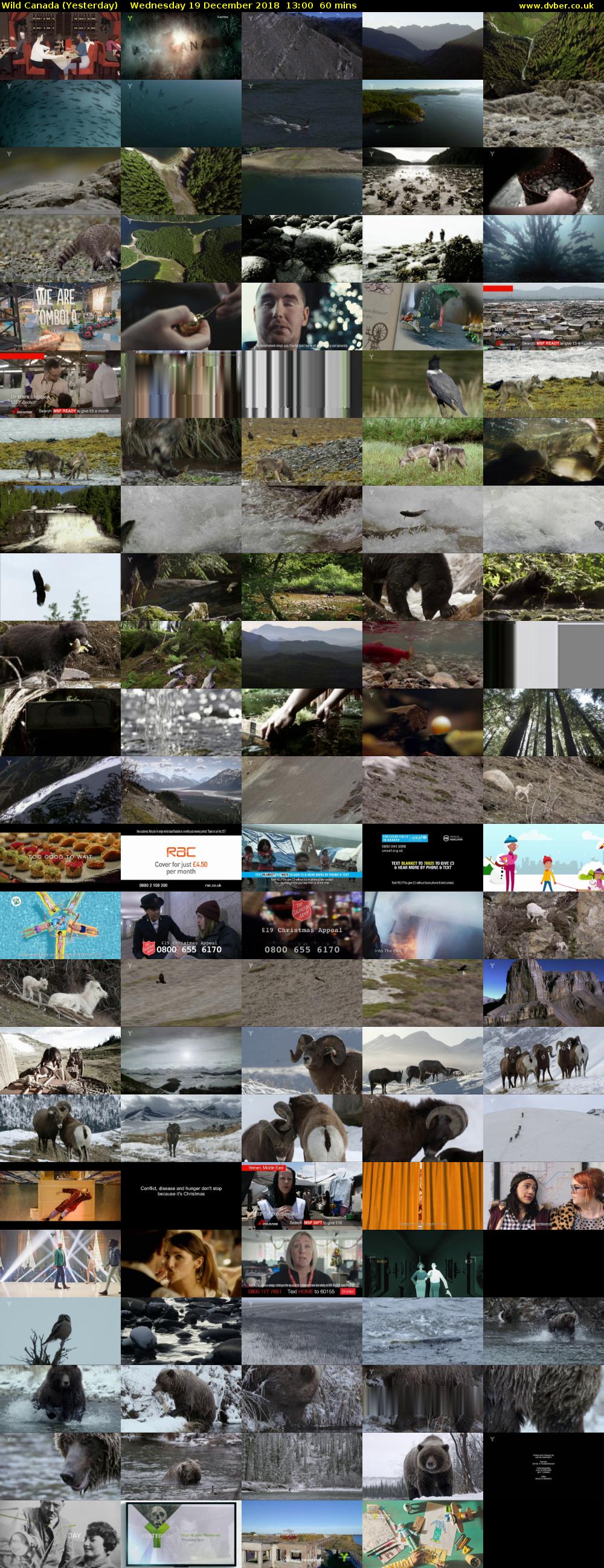 Wild Canada (Yesterday) Wednesday 19 December 2018 13:00 - 14:00