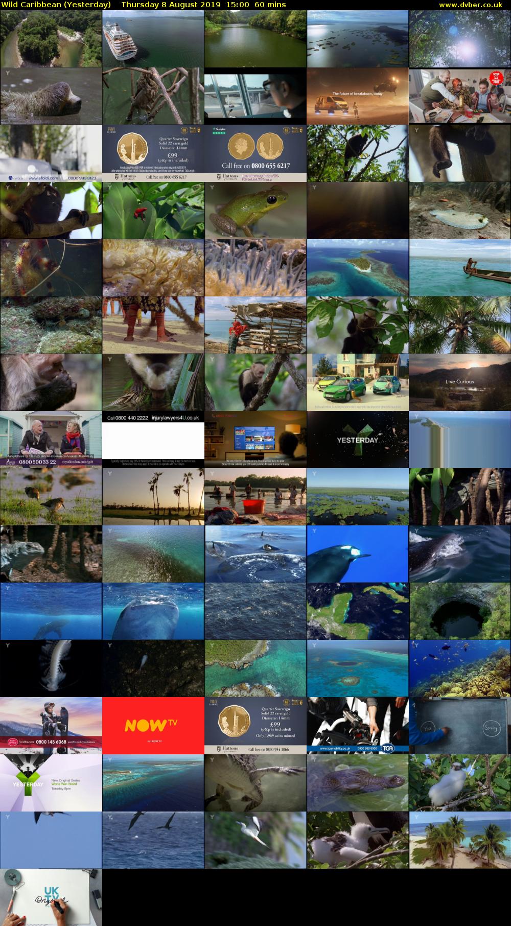 Wild Caribbean (Yesterday) Thursday 8 August 2019 15:00 - 16:00