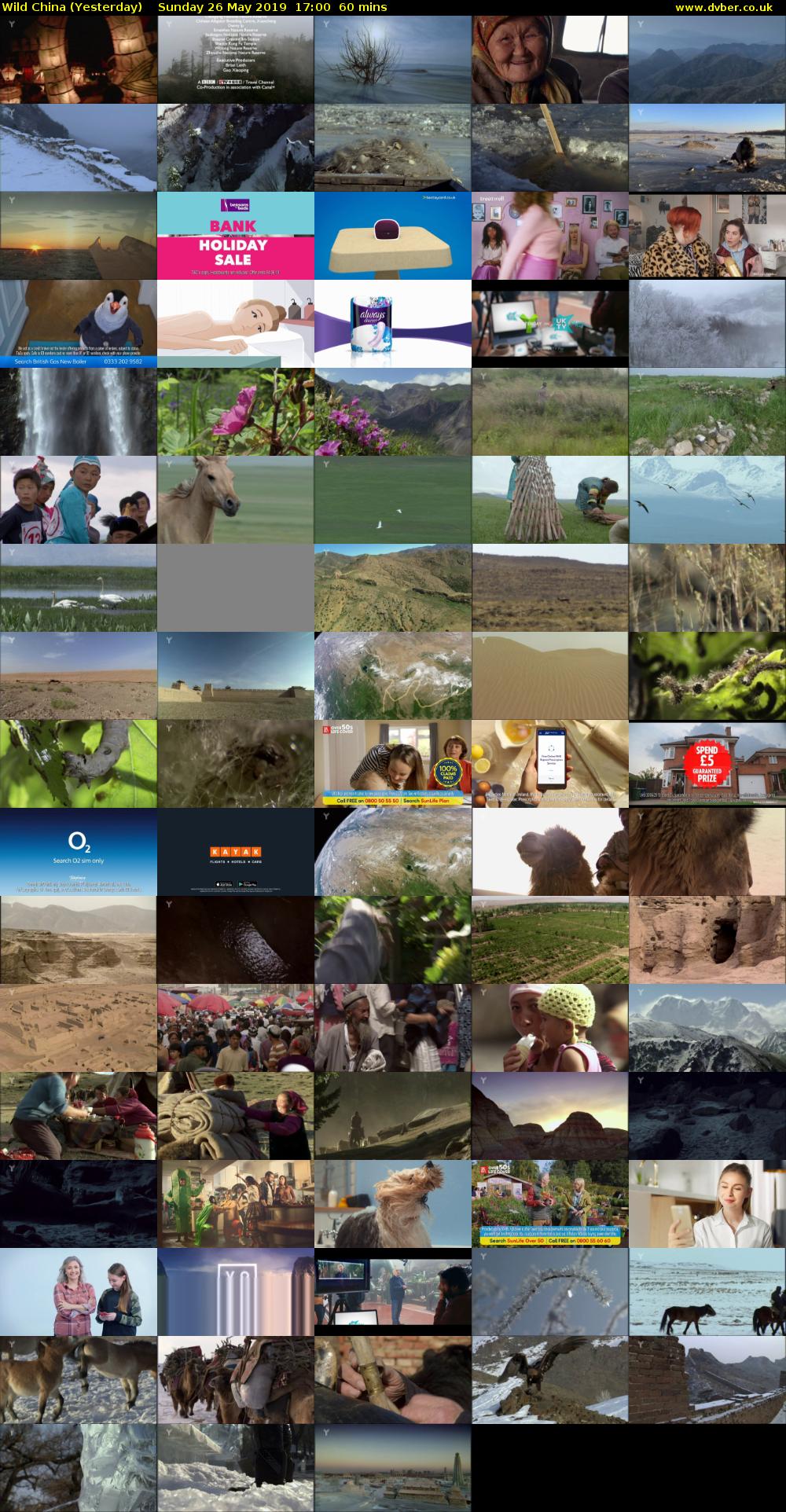 Wild China (Yesterday) Sunday 26 May 2019 17:00 - 18:00