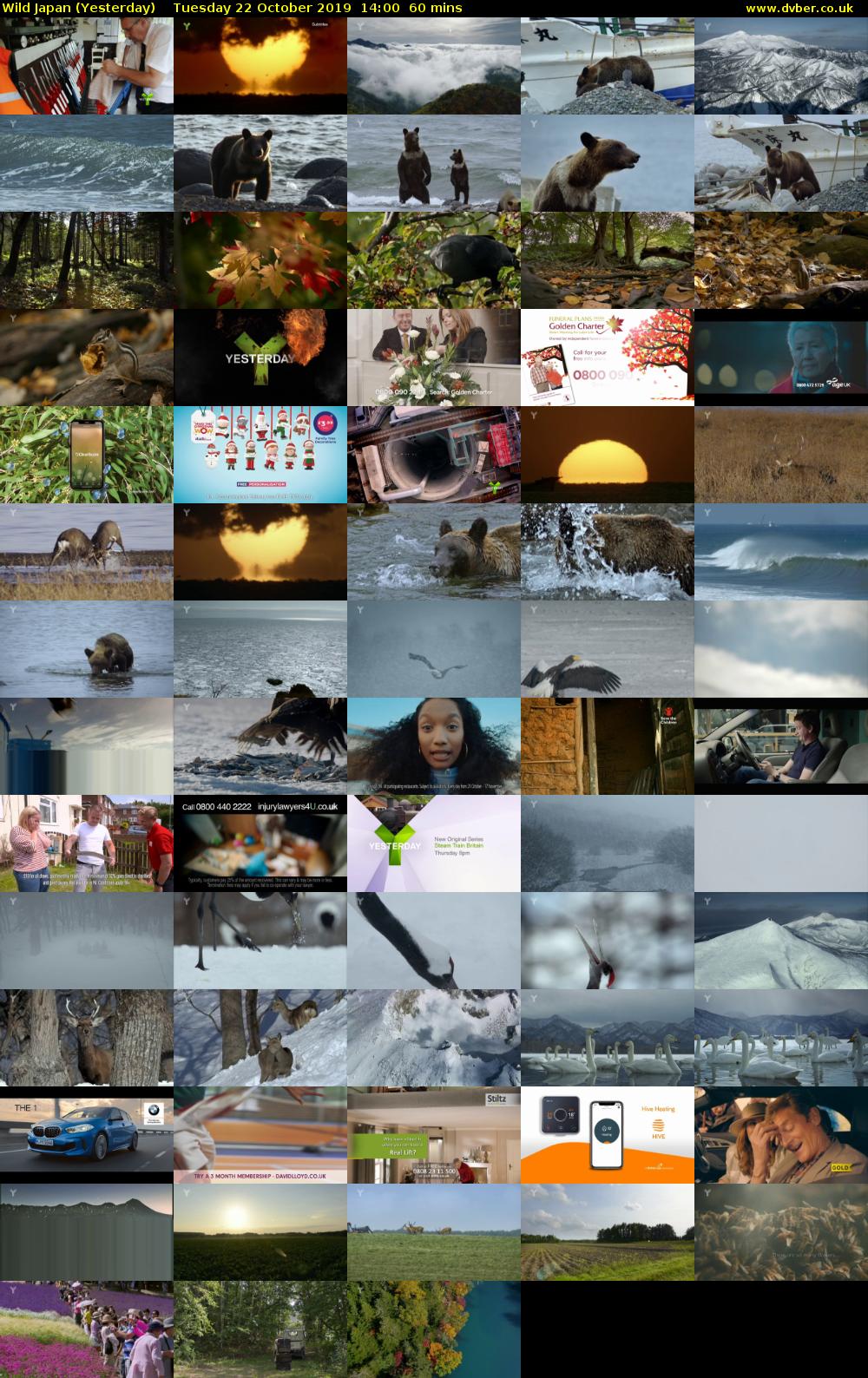 Wild Japan (Yesterday) Tuesday 22 October 2019 14:00 - 15:00