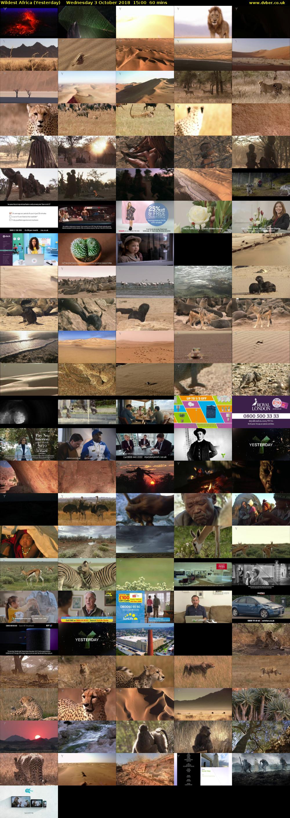 Wildest Africa (Yesterday) Wednesday 3 October 2018 15:00 - 16:00