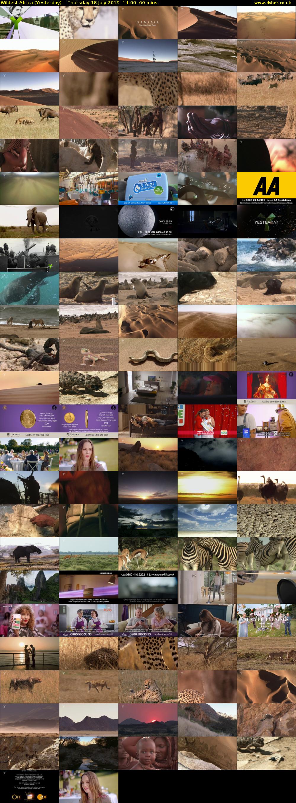 Wildest Africa (Yesterday) Thursday 18 July 2019 14:00 - 15:00