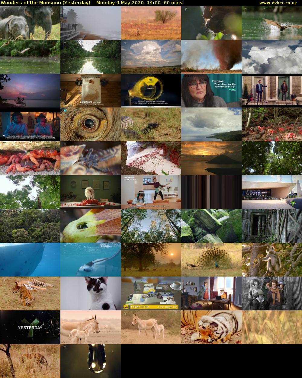 Wonders of the Monsoon (Yesterday) Monday 4 May 2020 14:00 - 15:00