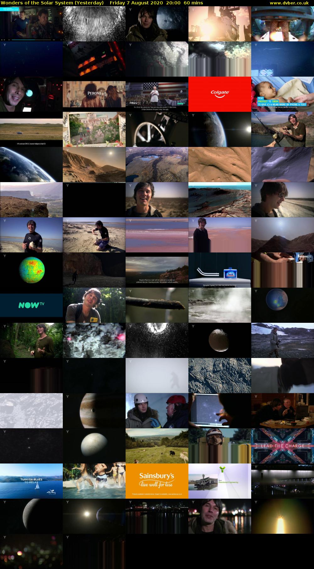Wonders of the Solar System (Yesterday) Friday 7 August 2020 20:00 - 21:00