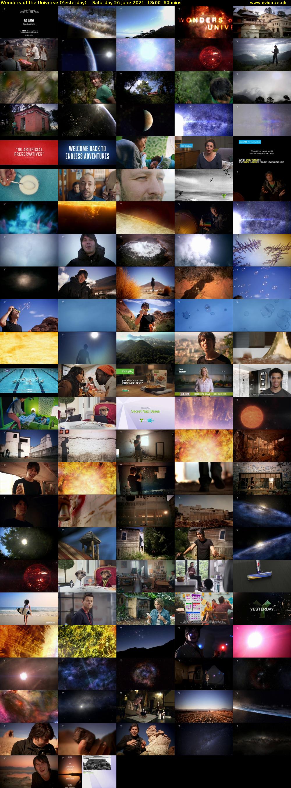 Wonders of the Universe (Yesterday) Saturday 26 June 2021 18:00 - 19:00