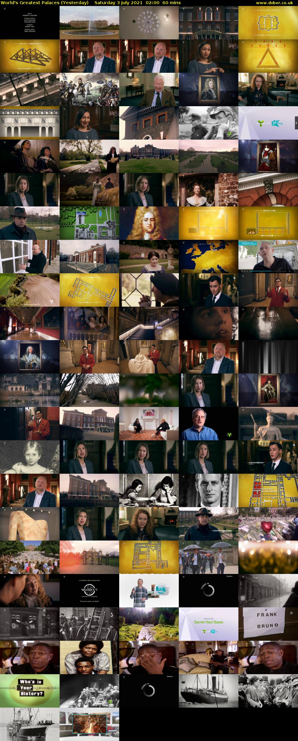 World's Greatest Palaces (Yesterday) Saturday 3 July 2021 02:00 - 03:00
