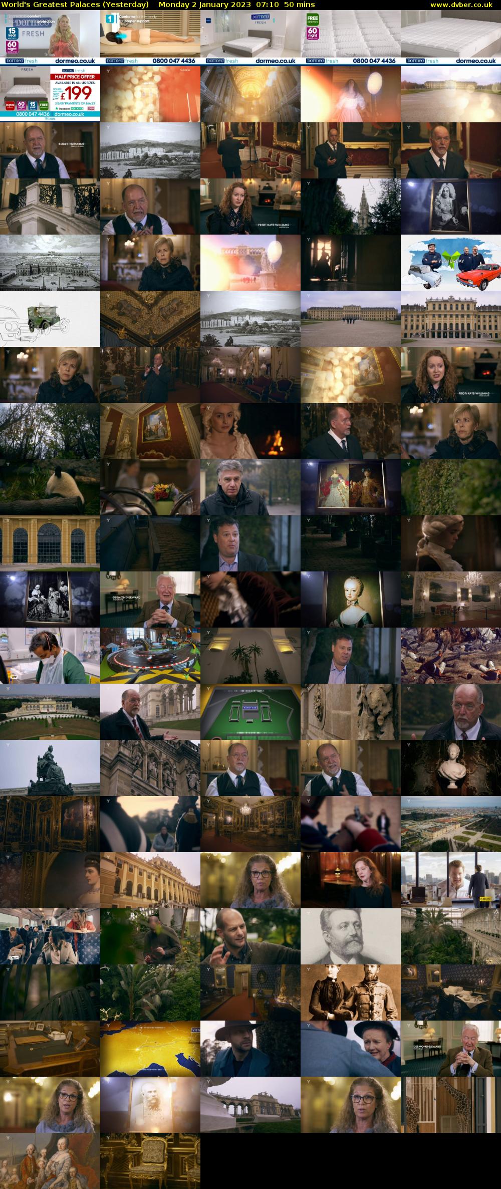 World's Greatest Palaces (Yesterday) Monday 2 January 2023 07:10 - 08:00