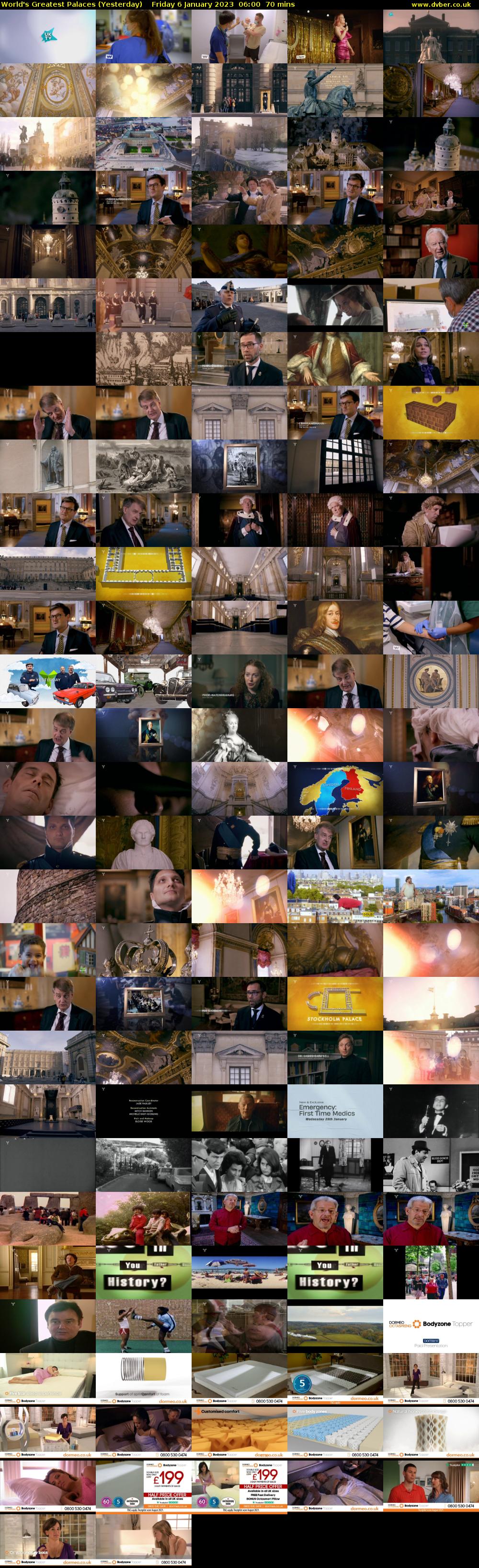 World's Greatest Palaces (Yesterday) Friday 6 January 2023 06:00 - 07:10