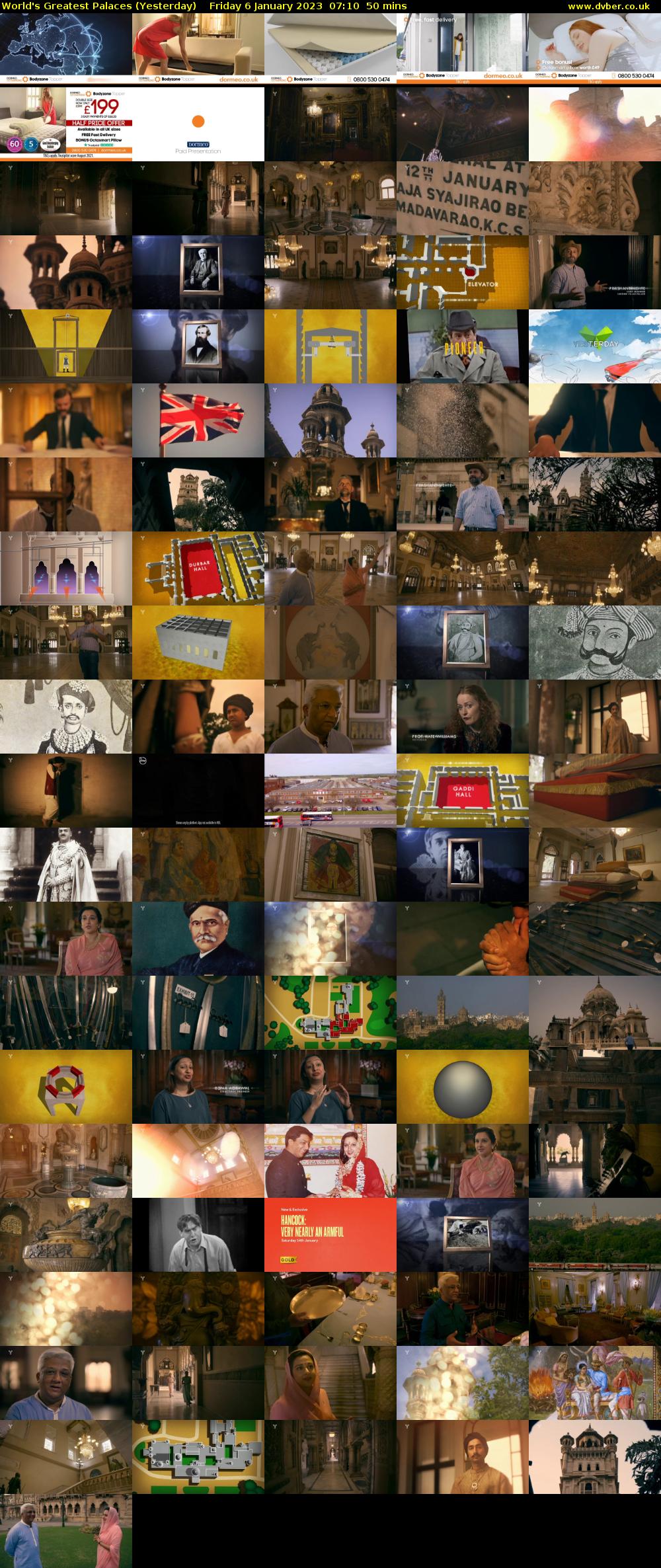 World's Greatest Palaces (Yesterday) Friday 6 January 2023 07:10 - 08:00