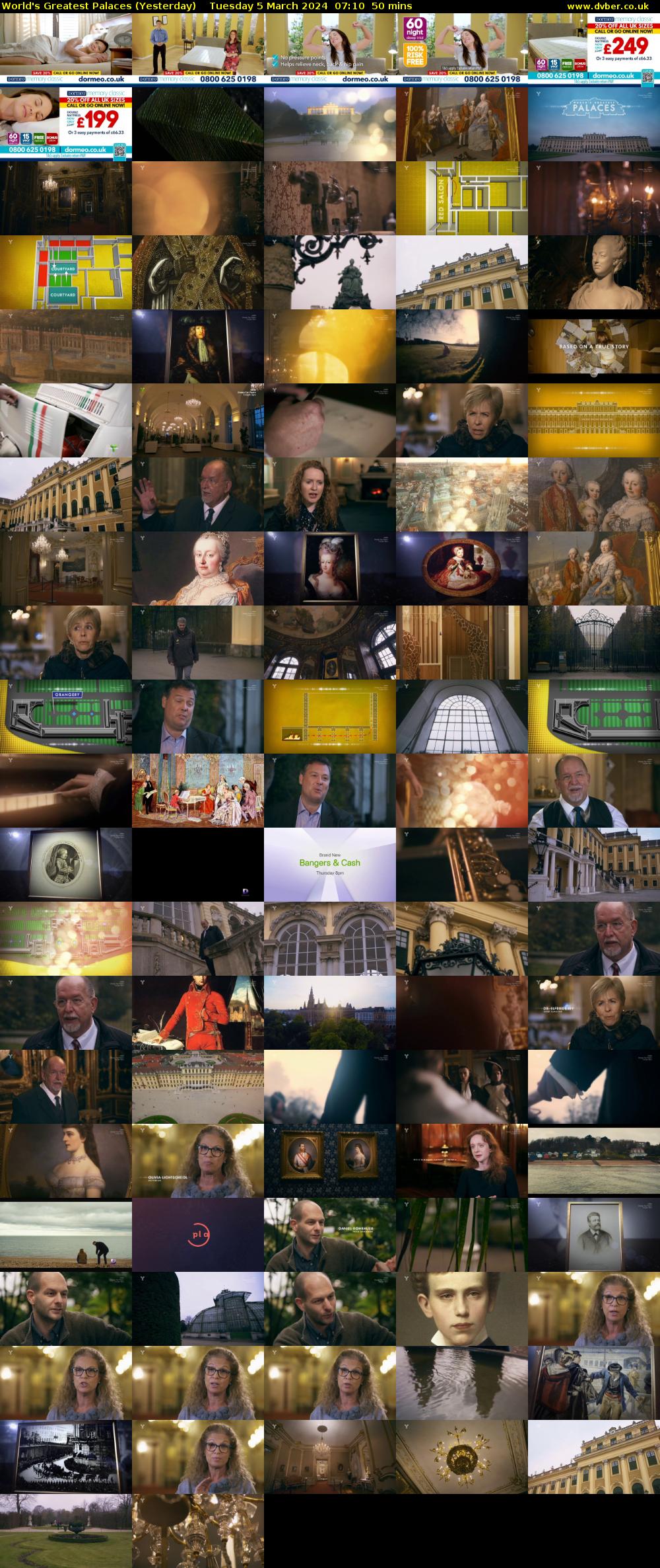 World's Greatest Palaces (Yesterday) Tuesday 5 March 2024 07:10 - 08:00