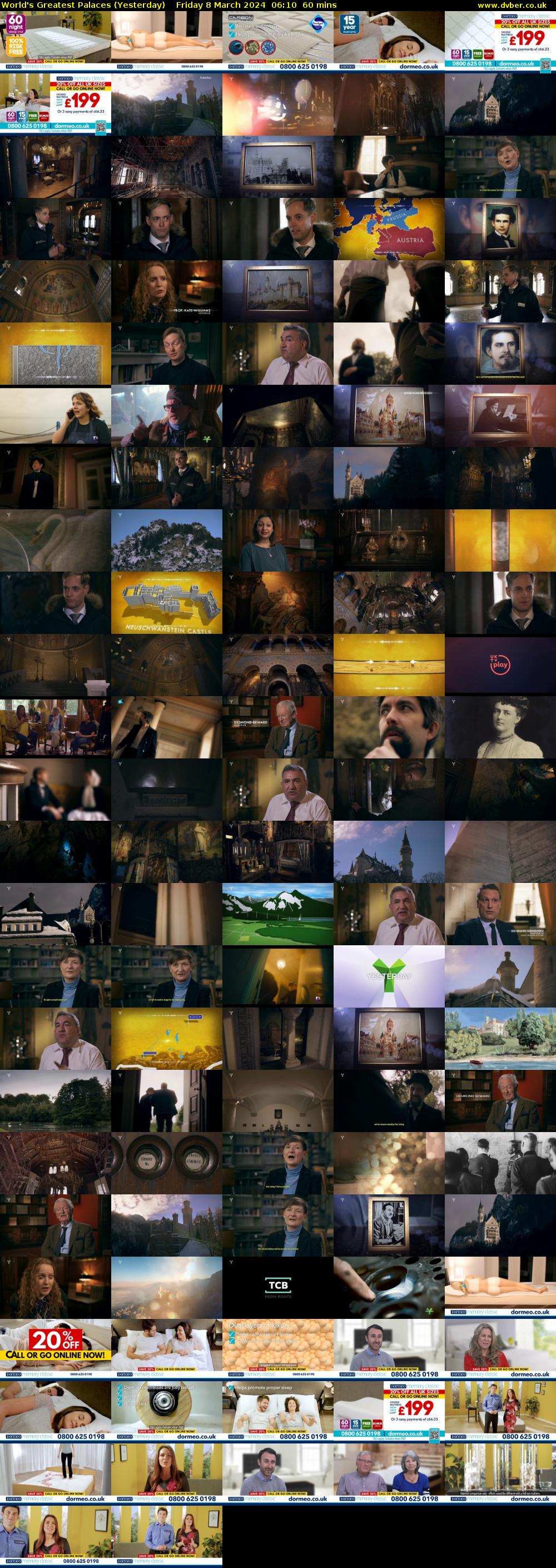 World's Greatest Palaces (Yesterday) Friday 8 March 2024 06:10 - 07:10