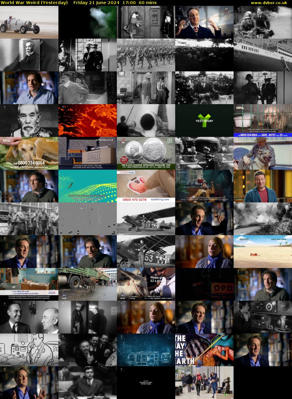 World War Weird (Yesterday) Friday 21 June 2024 17:00 - 18:00