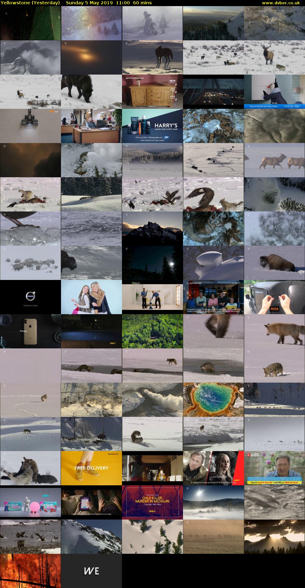 Yellowstone (Yesterday) Sunday 5 May 2019 11:00 - 12:00