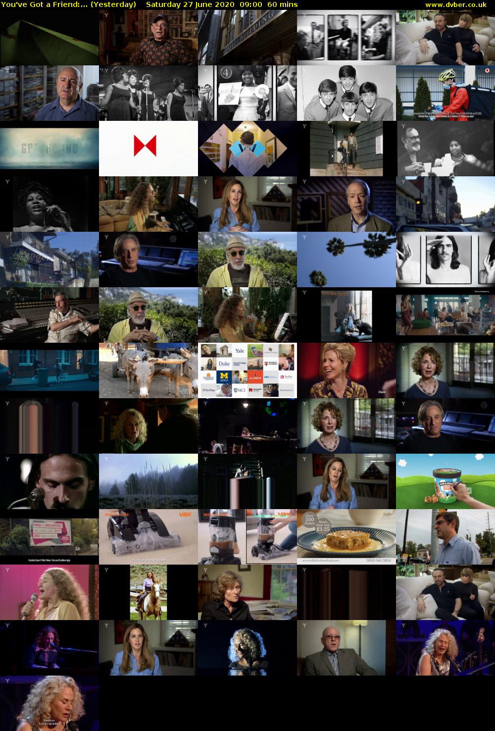 You've Got a Friend:... (Yesterday) Saturday 27 June 2020 09:00 - 10:00