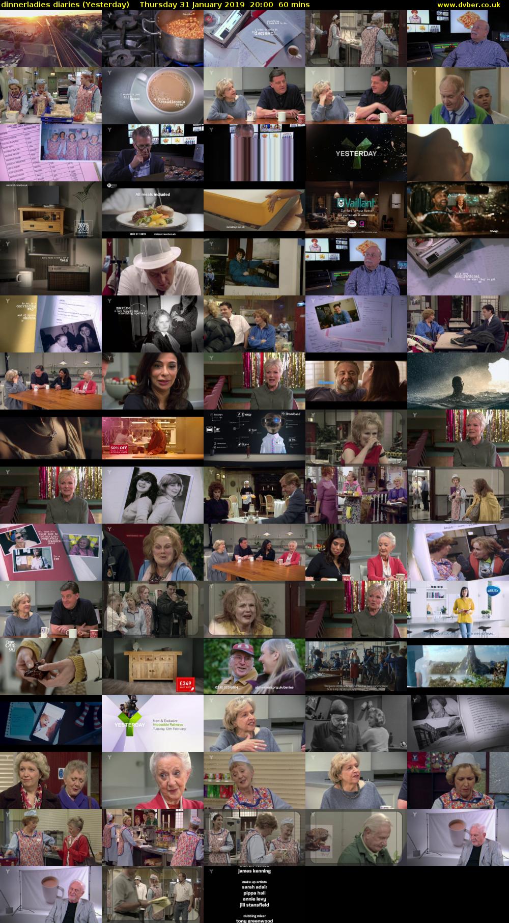dinnerladies diaries (Yesterday) Thursday 31 January 2019 20:00 - 21:00