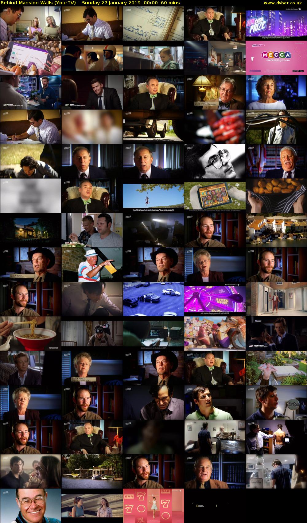 Behind Mansion Walls (YourTV) Sunday 27 January 2019 00:00 - 01:00