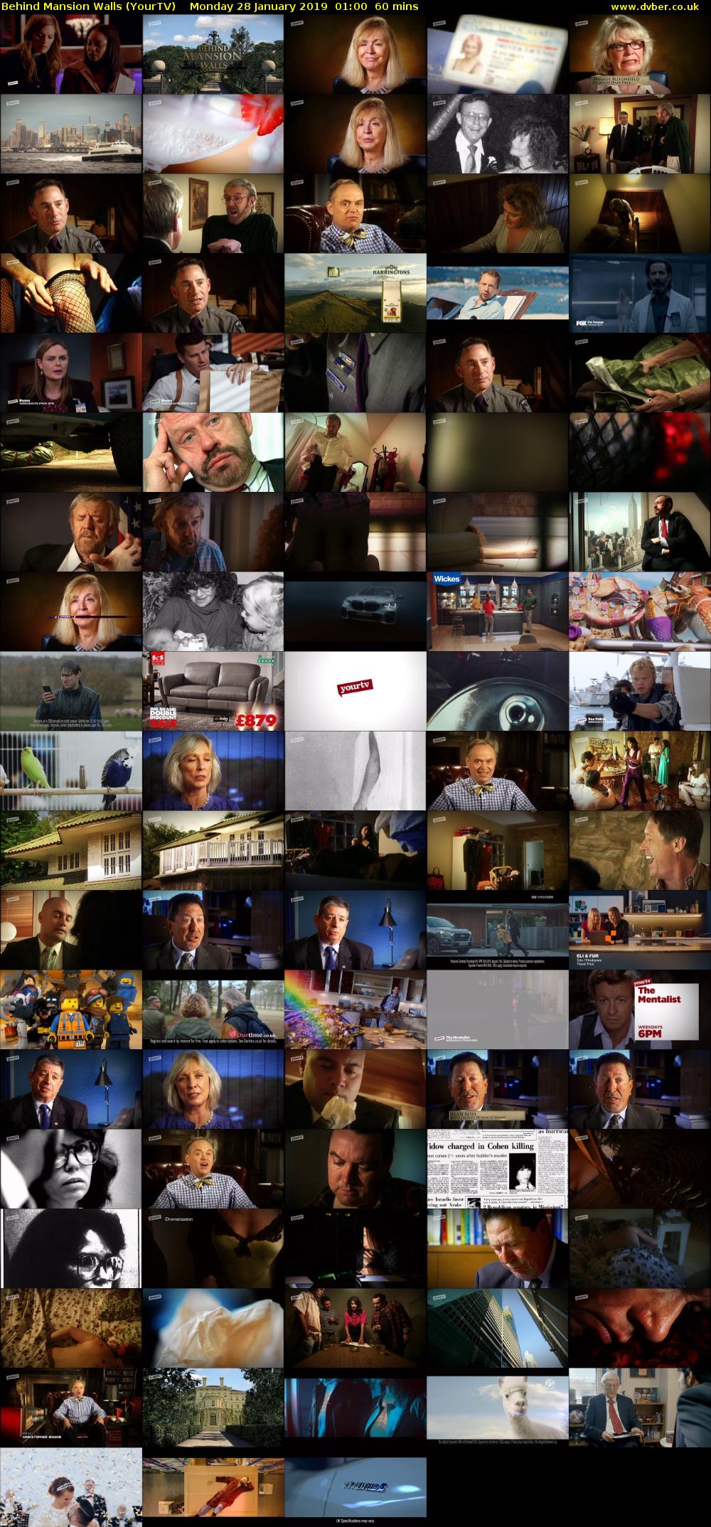 Behind Mansion Walls (YourTV) Monday 28 January 2019 01:00 - 02:00