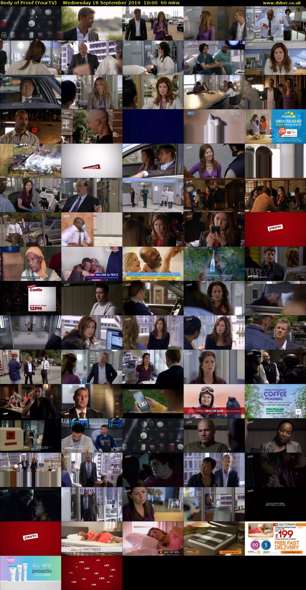 Body of Proof (YourTV) Wednesday 18 September 2019 10:00 - 11:00